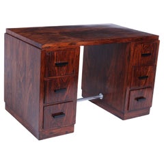 French Art Deco Six Drawer Desk