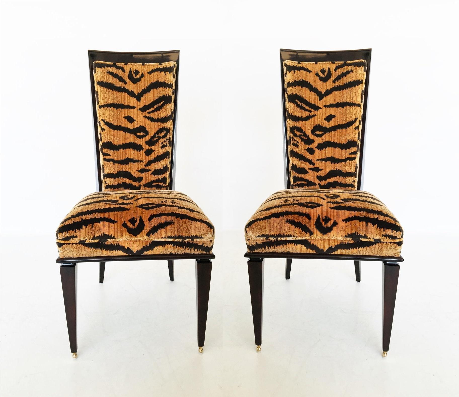 Leopard Print Dining Chairs, Leopard Print Parsons Chairs