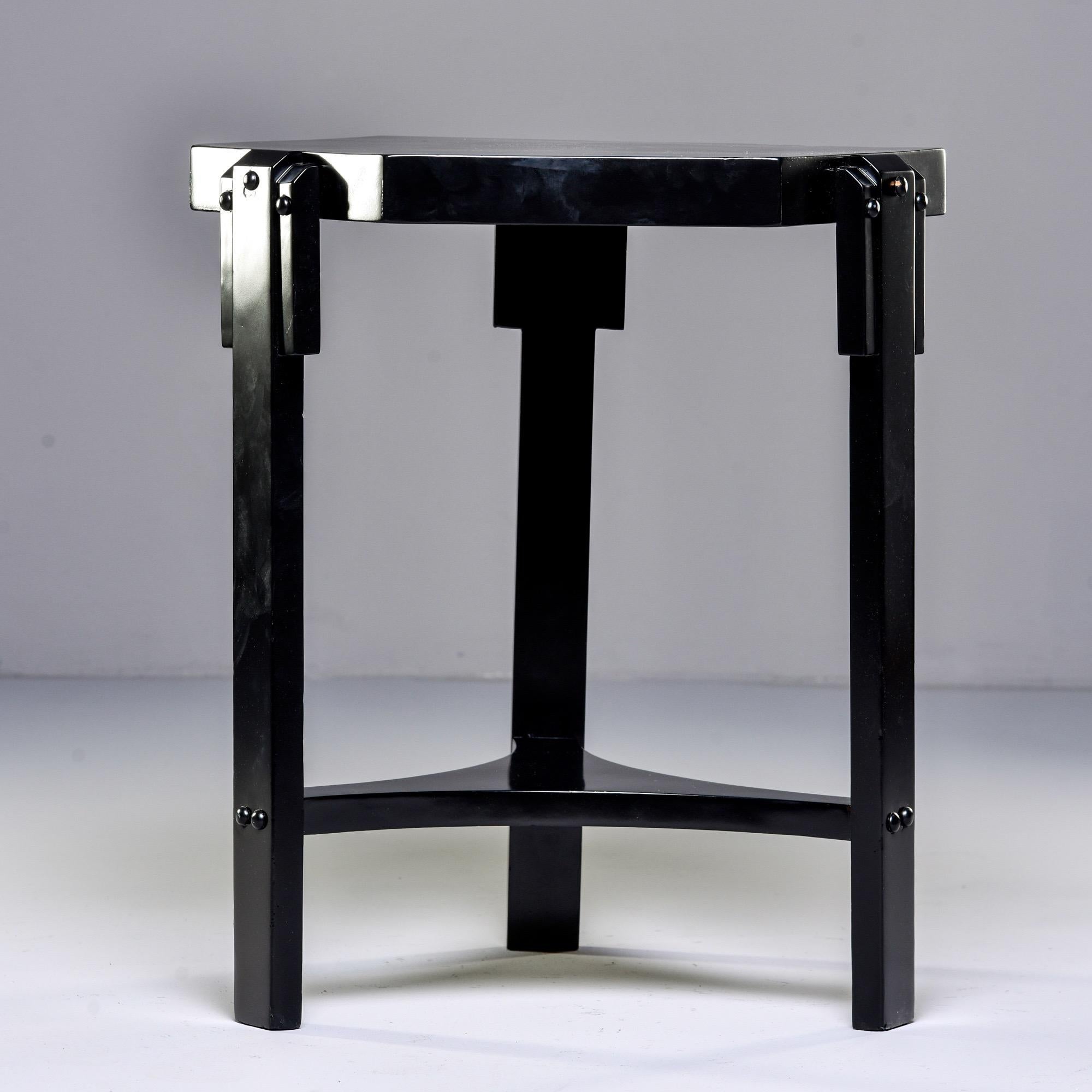 French Art Deco Six-Sided Ebonized Side Table In Good Condition In Troy, MI