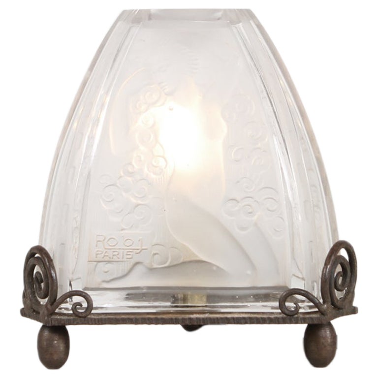 French Art Deco small night table lamp by ROBJ