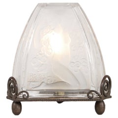 French Art Deco small night table lamp by ROBJ
