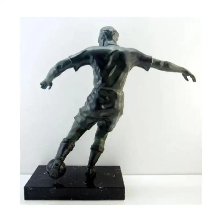 French Art Deco Soccer or Football Player Sculpture, 1930 For Sale at