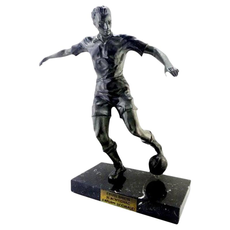 French Art Deco Soccer or Football Player Sculpture, 1930