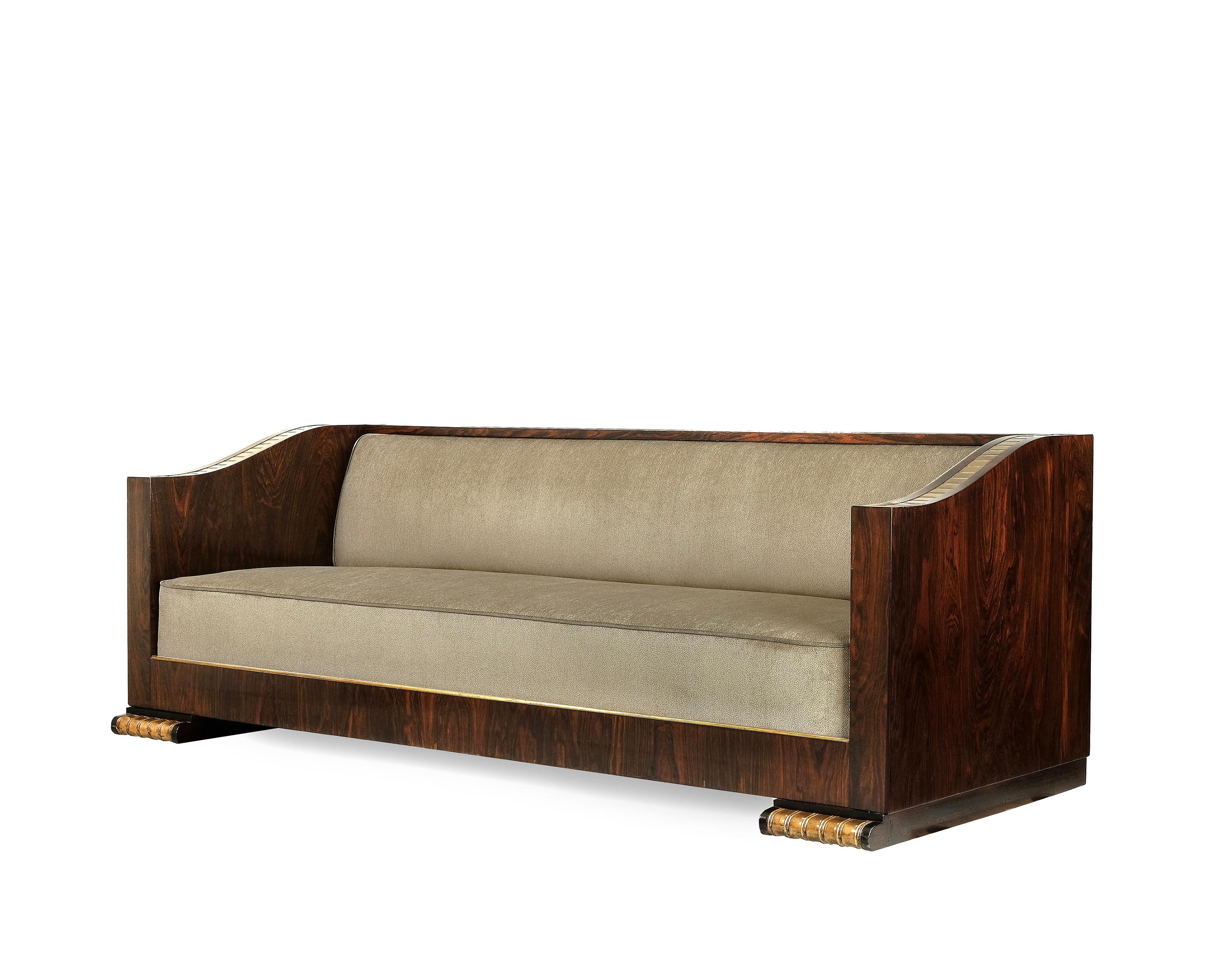 Französisches Art Deco Sofa von Christian Krass (Art déco) im Angebot
