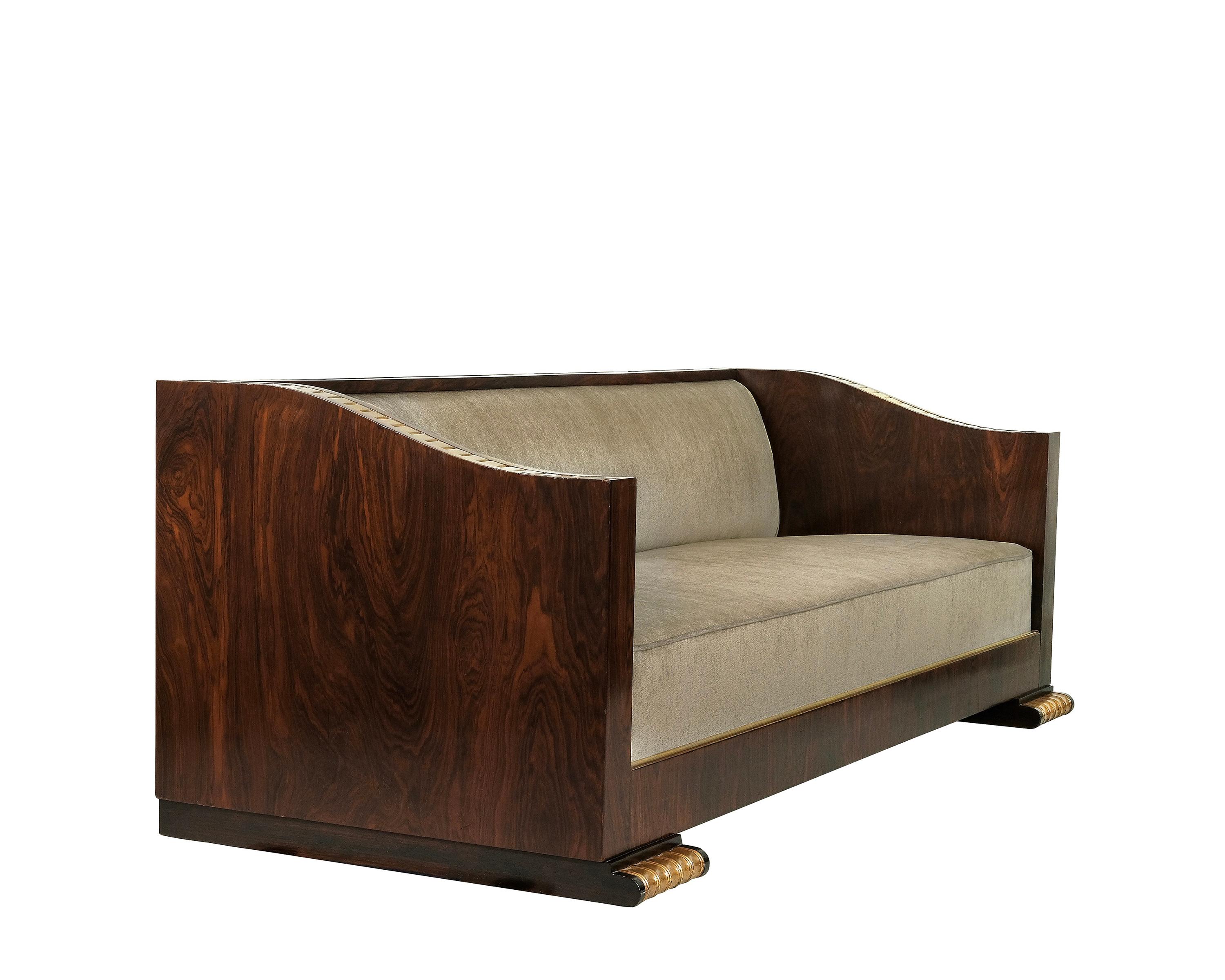 Französisches Art Deco Sofa von Christian Krass im Zustand „Gut“ im Angebot in Allerum, SE