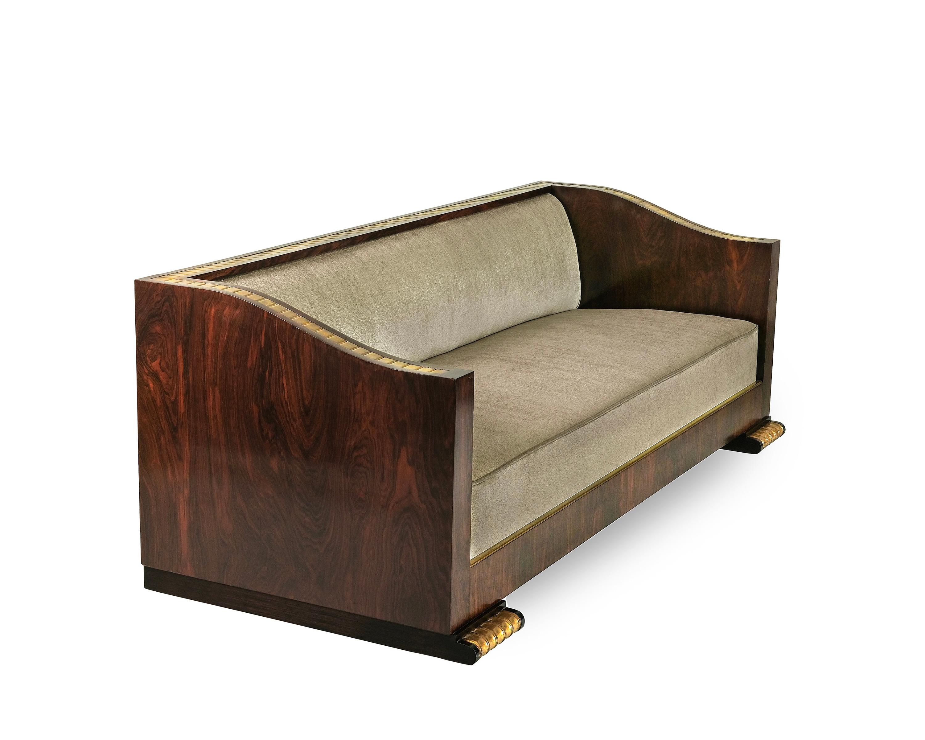 Französisches Art Deco Sofa von Christian Krass (20. Jahrhundert) im Angebot