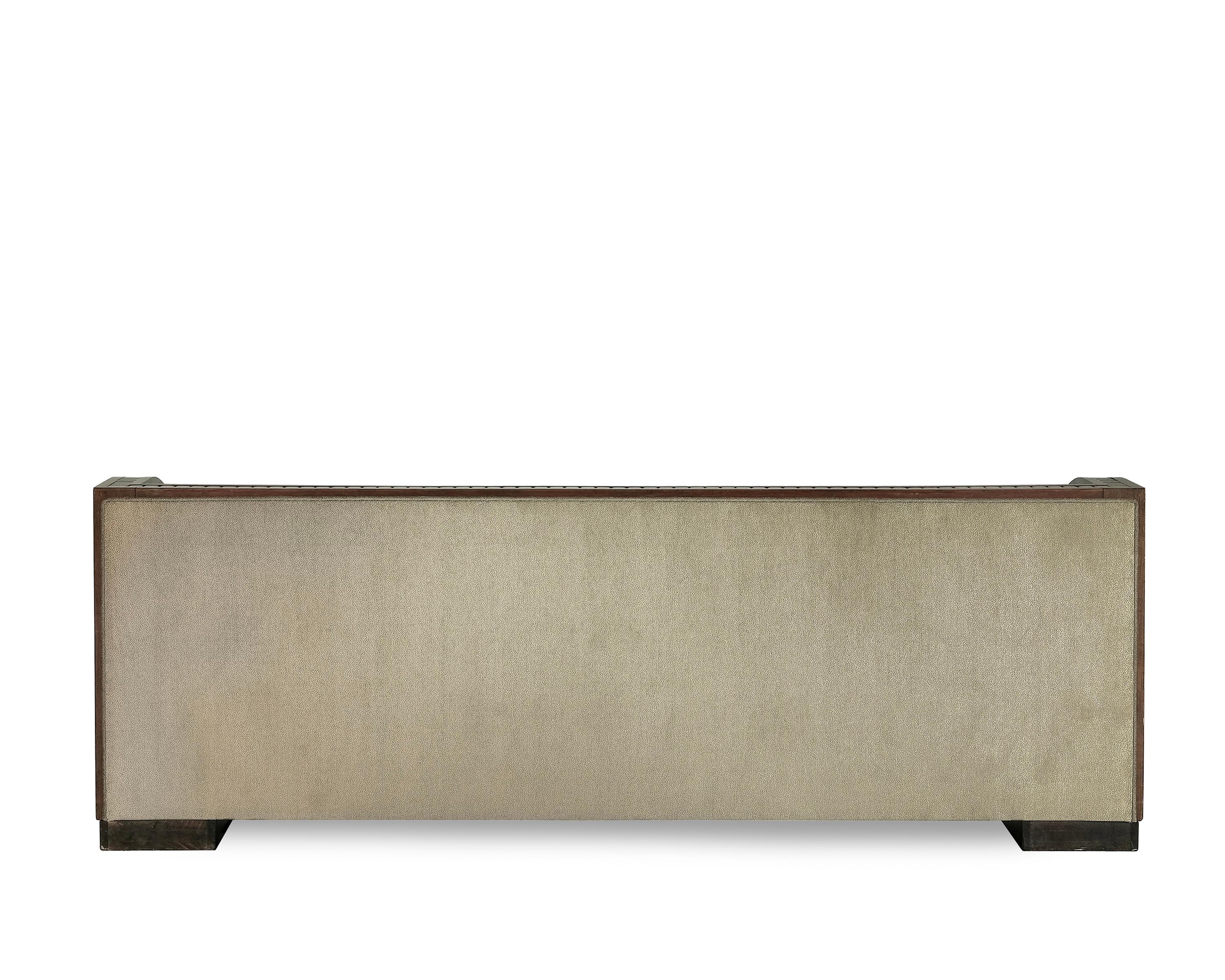 Französisches Art Deco Sofa von Christian Krass (Rosenholz) im Angebot
