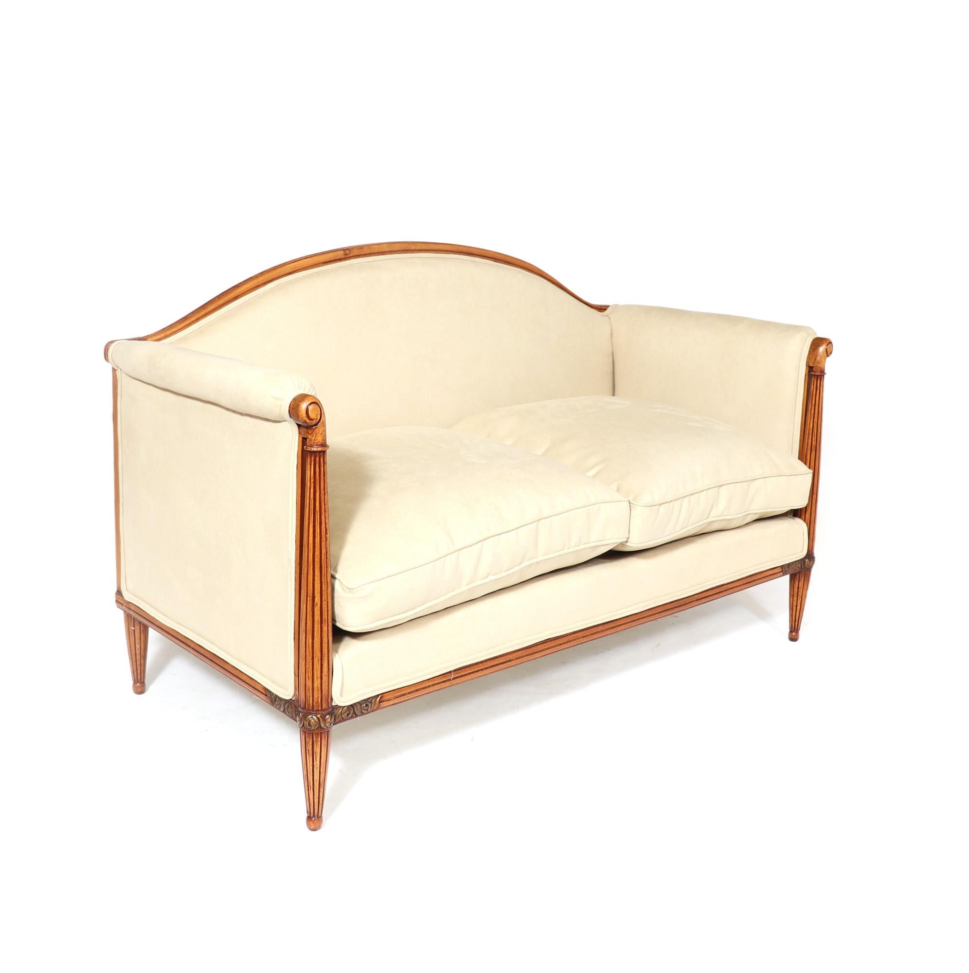 Early 20th Century French Art Deco Sofa in the Manner of Maurice Dufrene