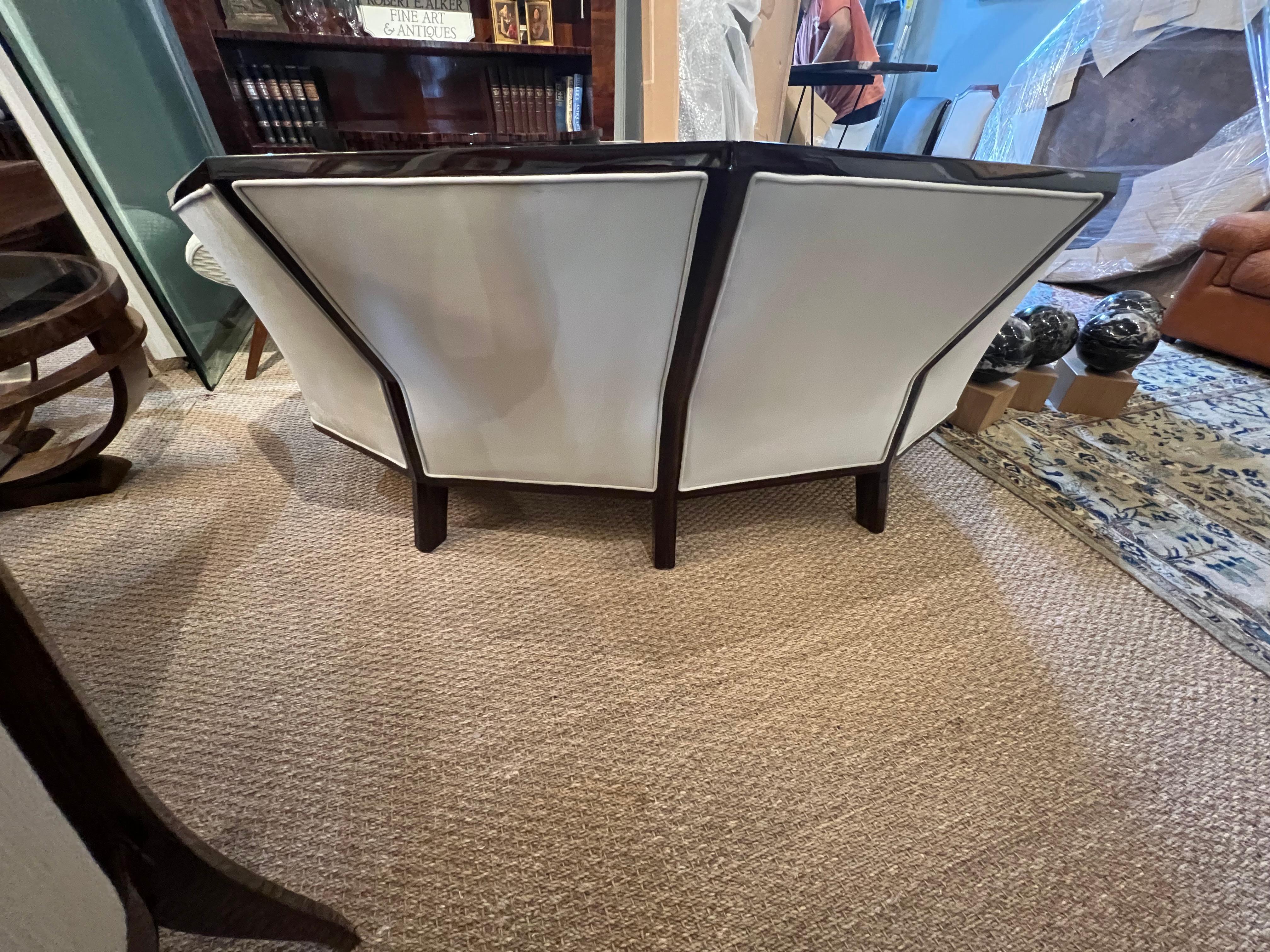 Fabric French Art Deco Sofa in the style of Pierre Chareau For Sale