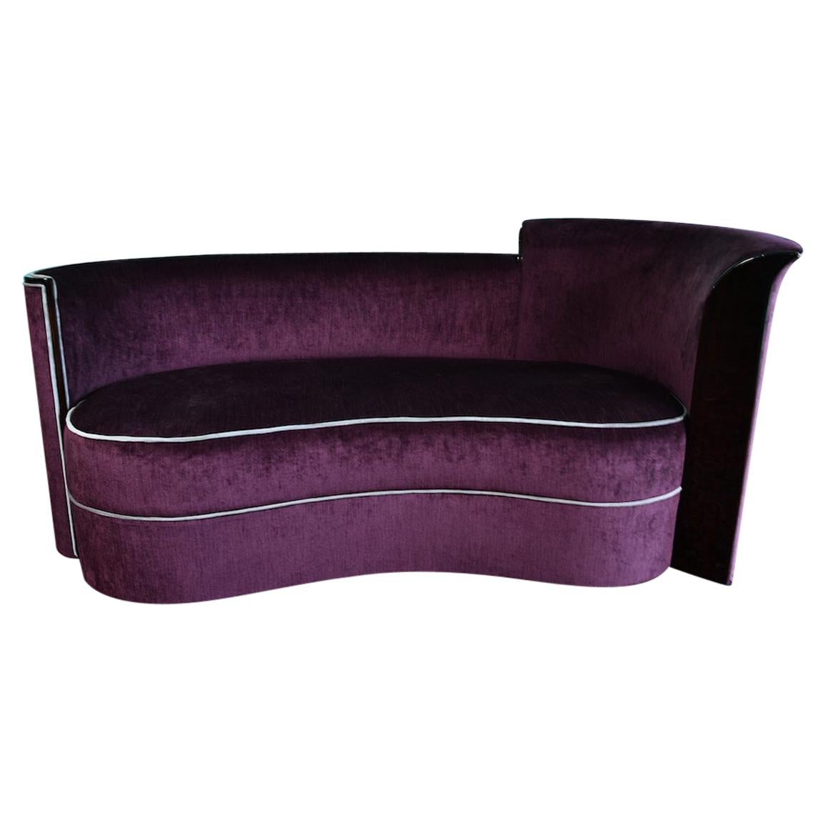 French Art Deco Sofa in Walnut at 1stDibs