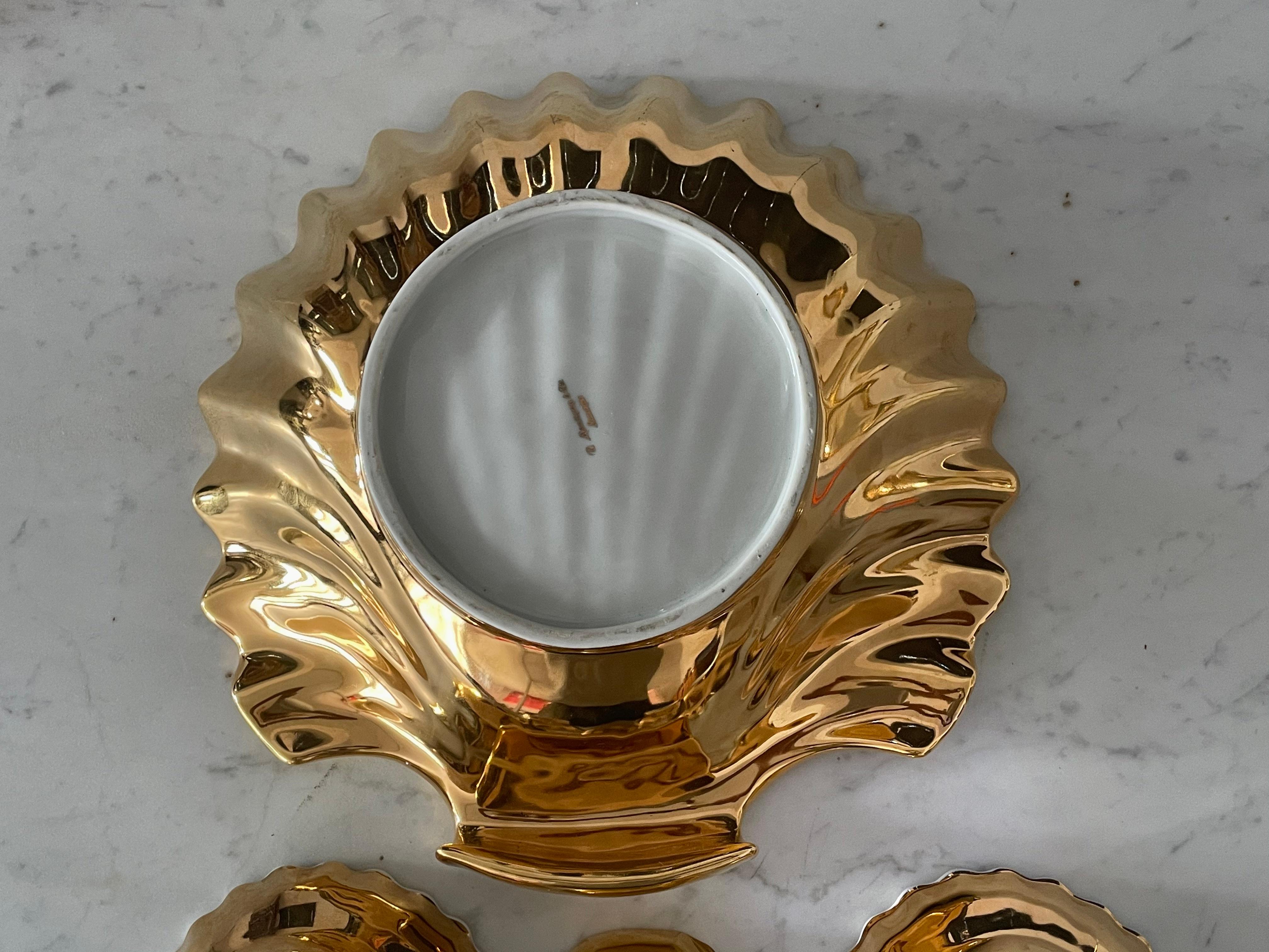 French Art Deco Porcelain Shell Serveware Set  10