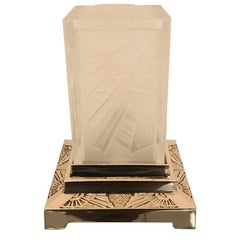 French Art Deco Square Geometric Table Lamp
