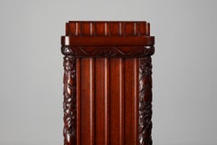French Art Deco square Oak Pedestal, circa 1915