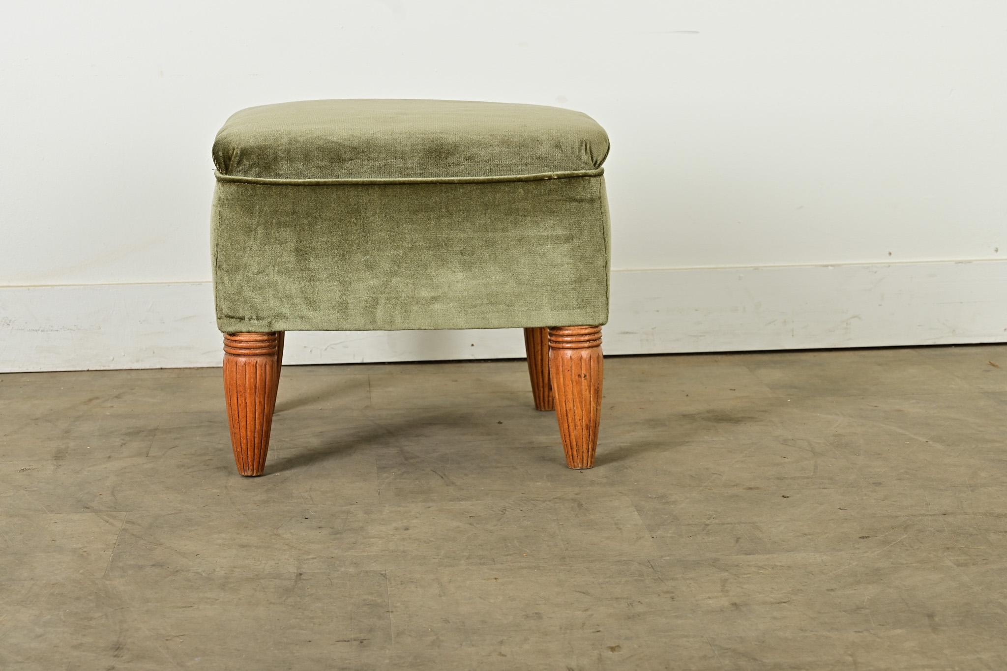 Art déco Tabouret carré Art Déco en vente