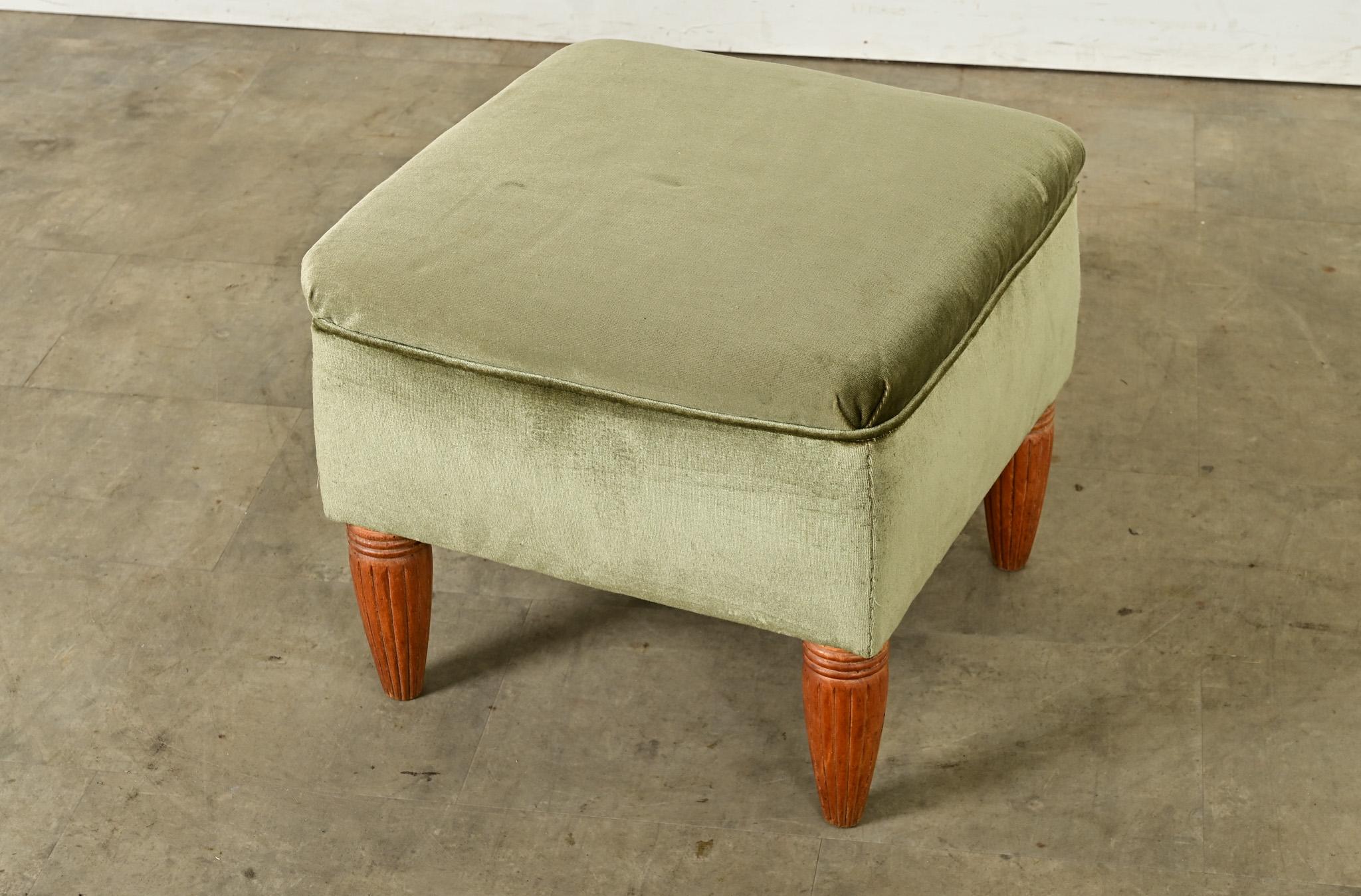 20ième siècle Tabouret carré Art Déco en vente