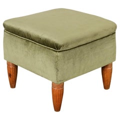 French Art Deco Square Stool