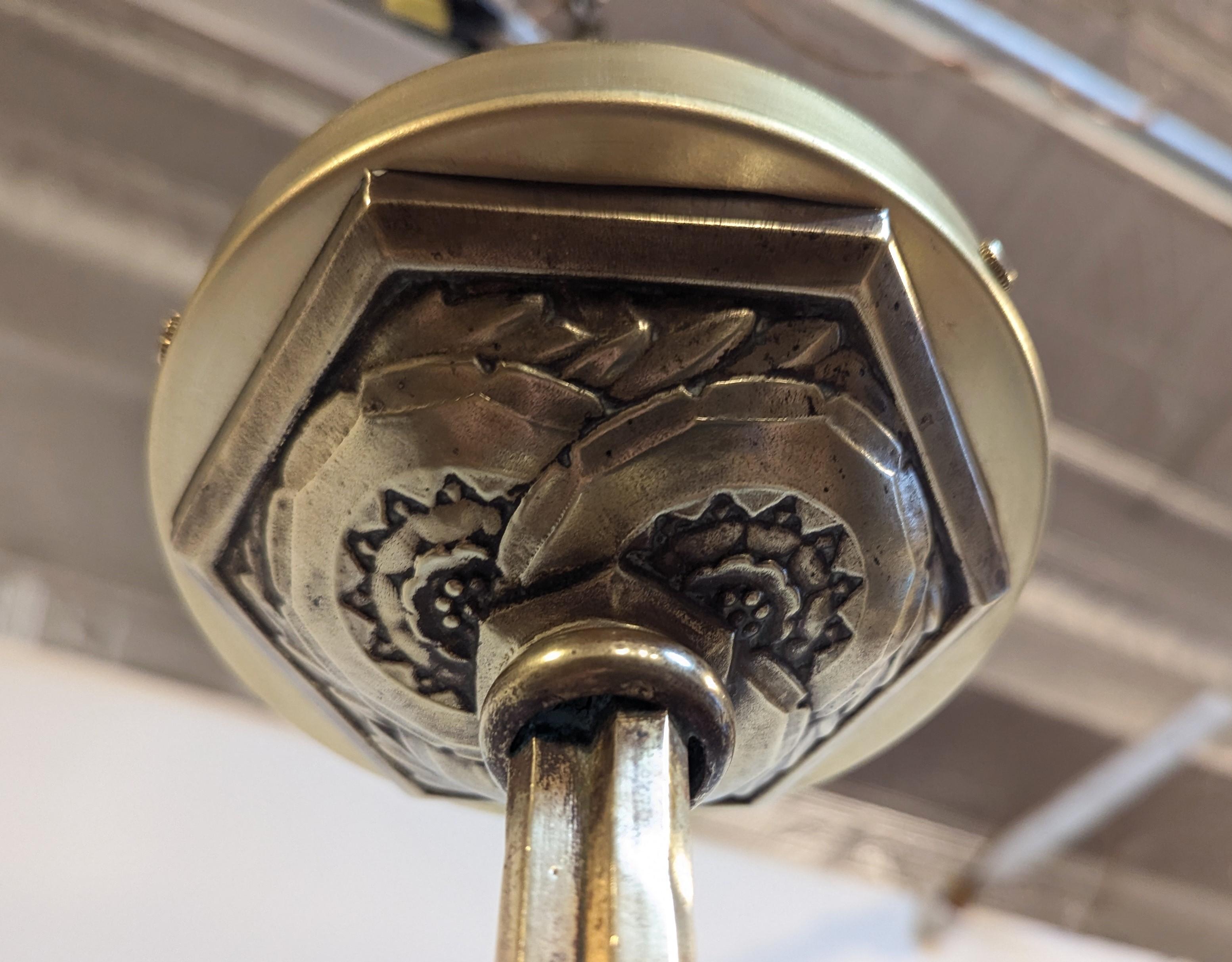 French Art Deco Star Chandelier In Good Condition For Sale In New York, NY