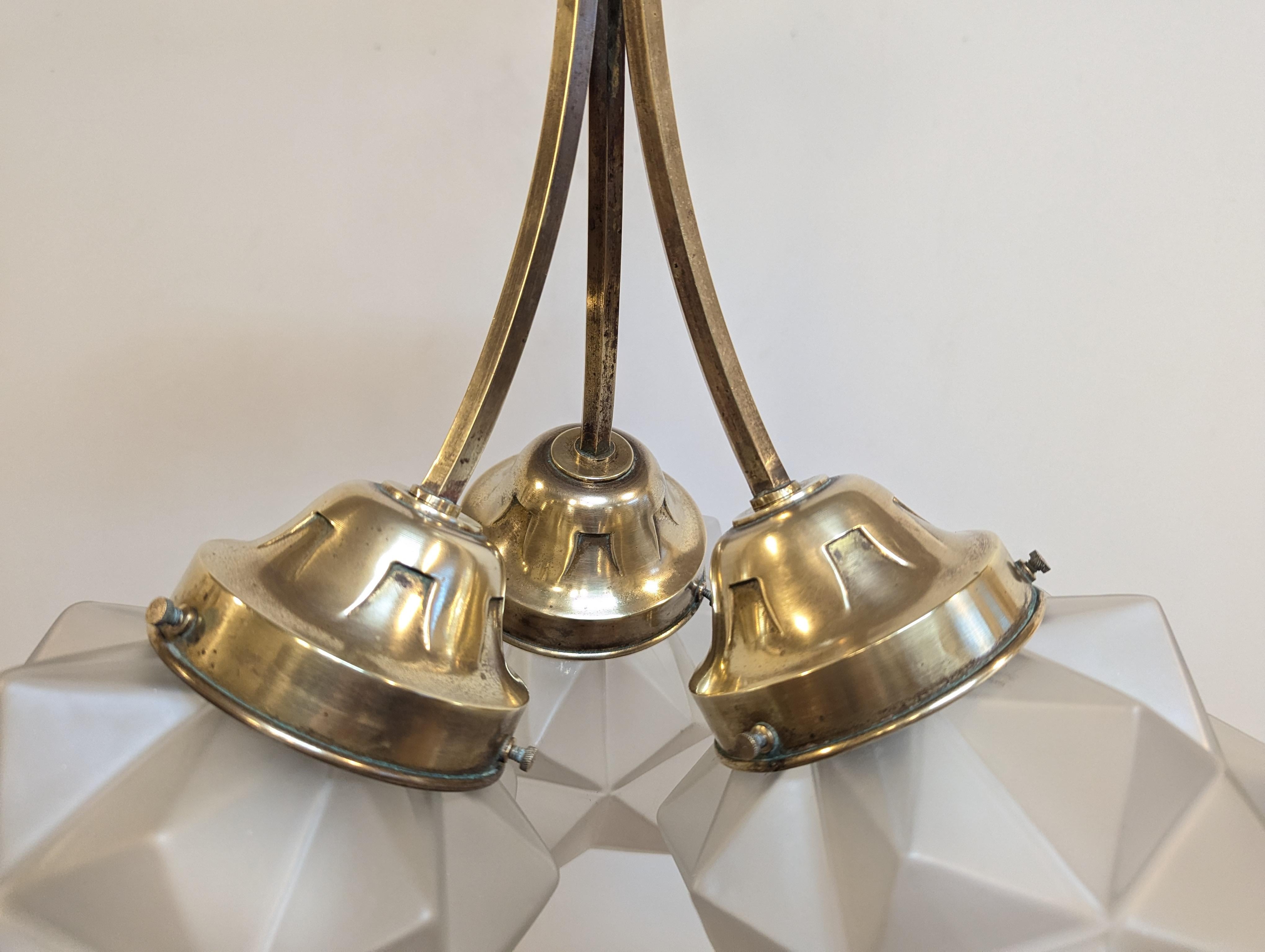 French Art Deco Star Chandelier For Sale 2
