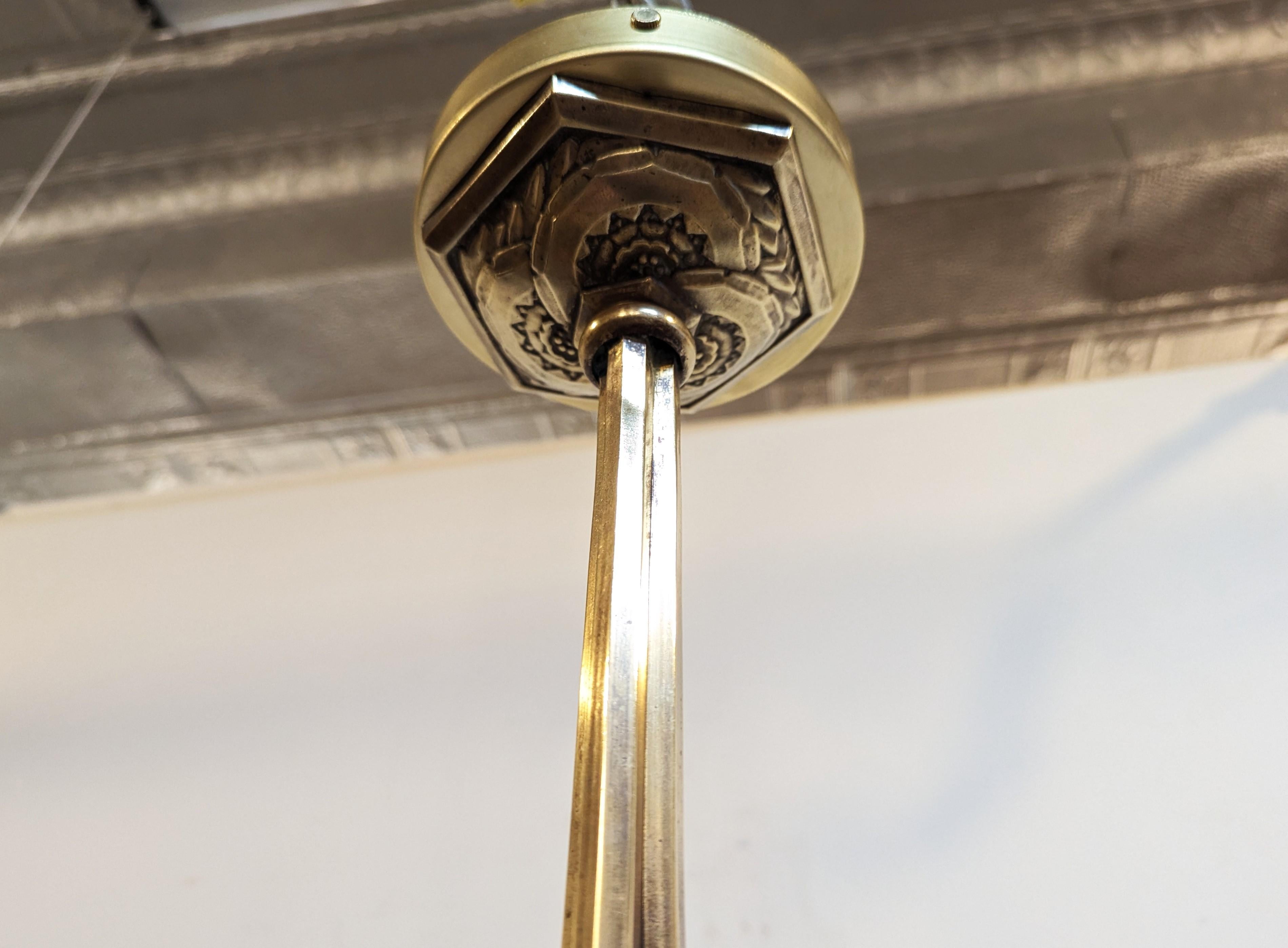 French Art Deco Star Chandelier For Sale 3