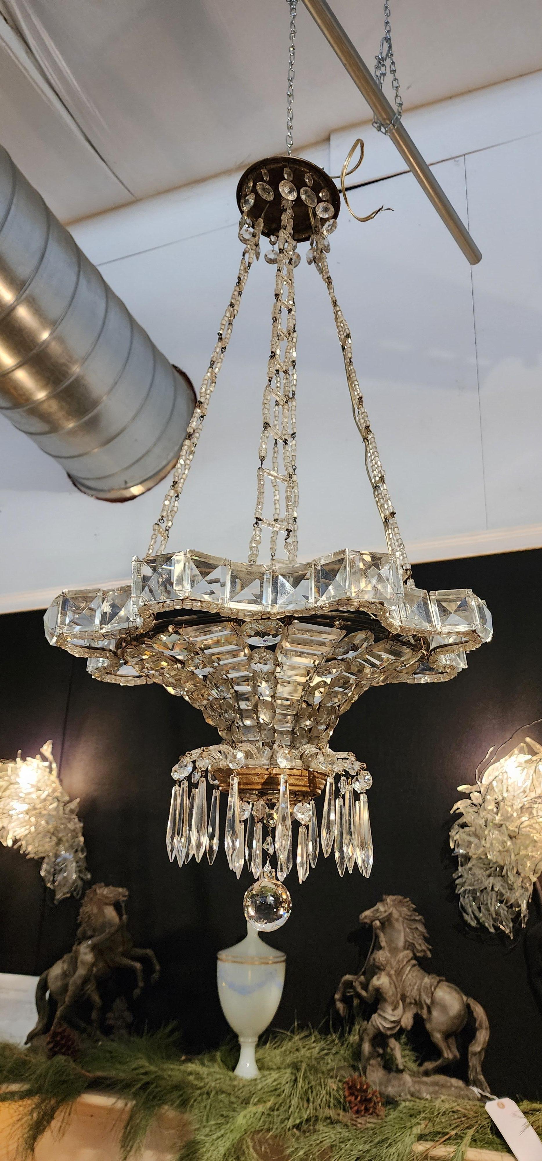 Lampadario Art Deco francese a forma di stella in vendita 4