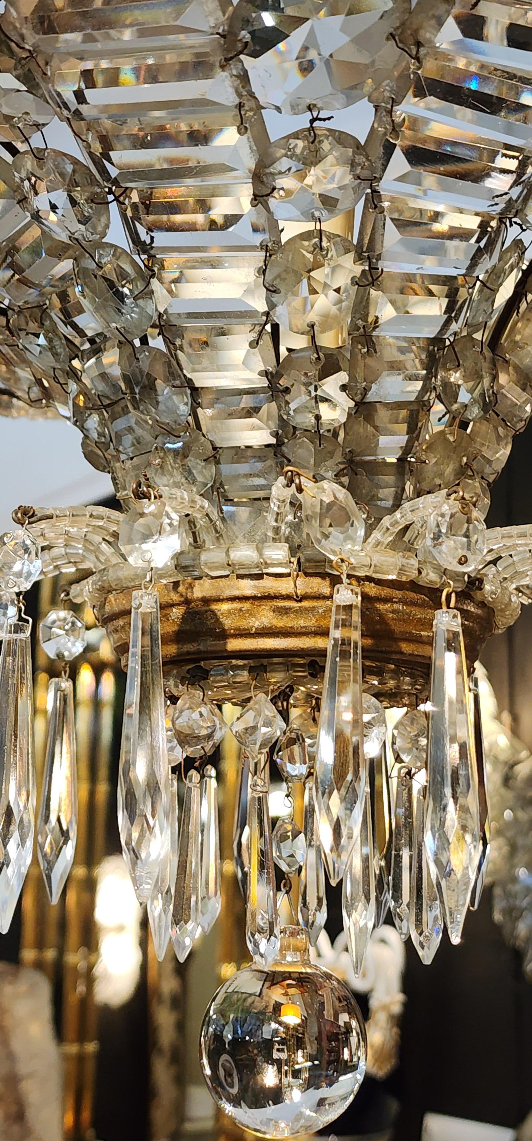Francese Lampadario Art Deco francese a forma di stella in vendita