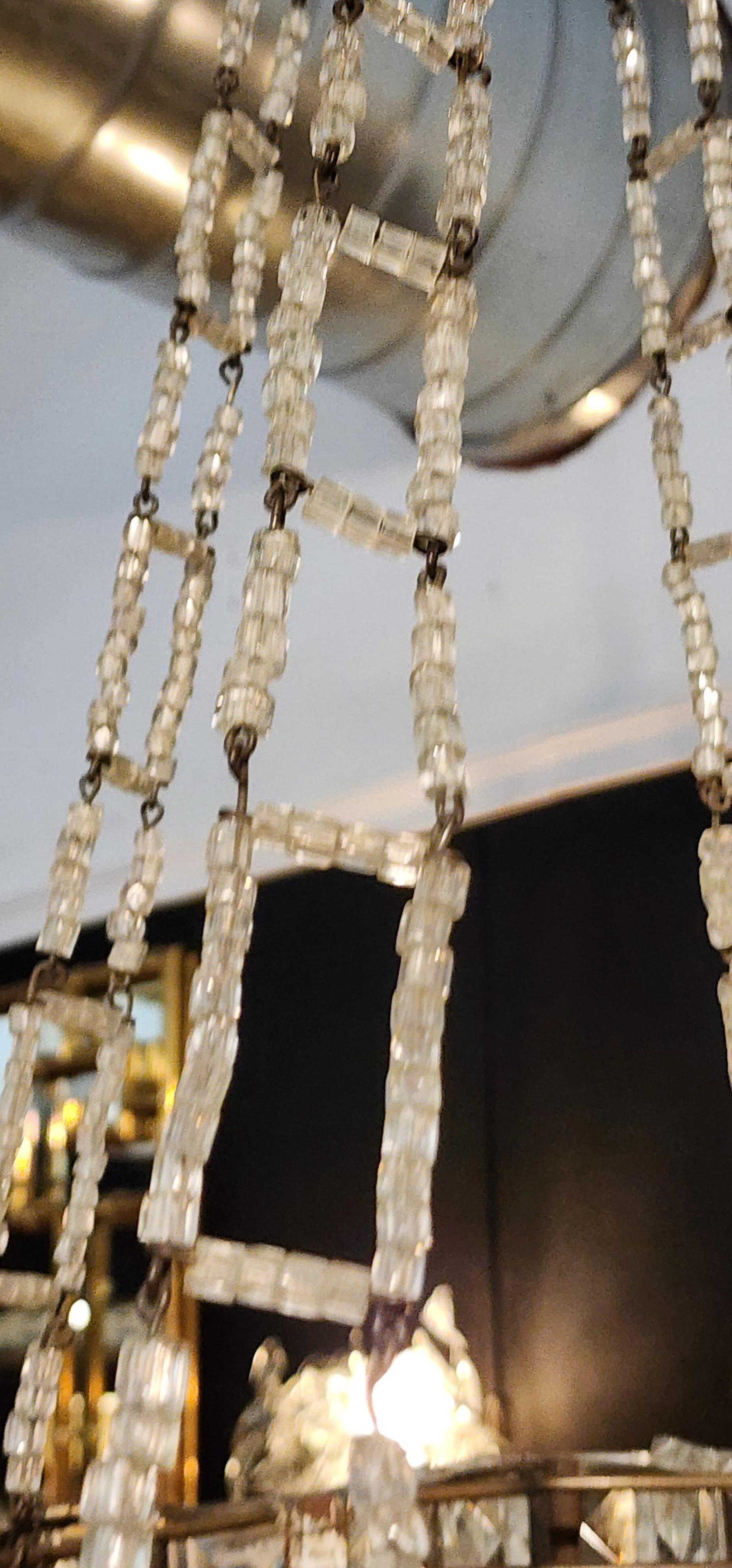 Inizio XX secolo Lampadario Art Deco francese a forma di stella in vendita