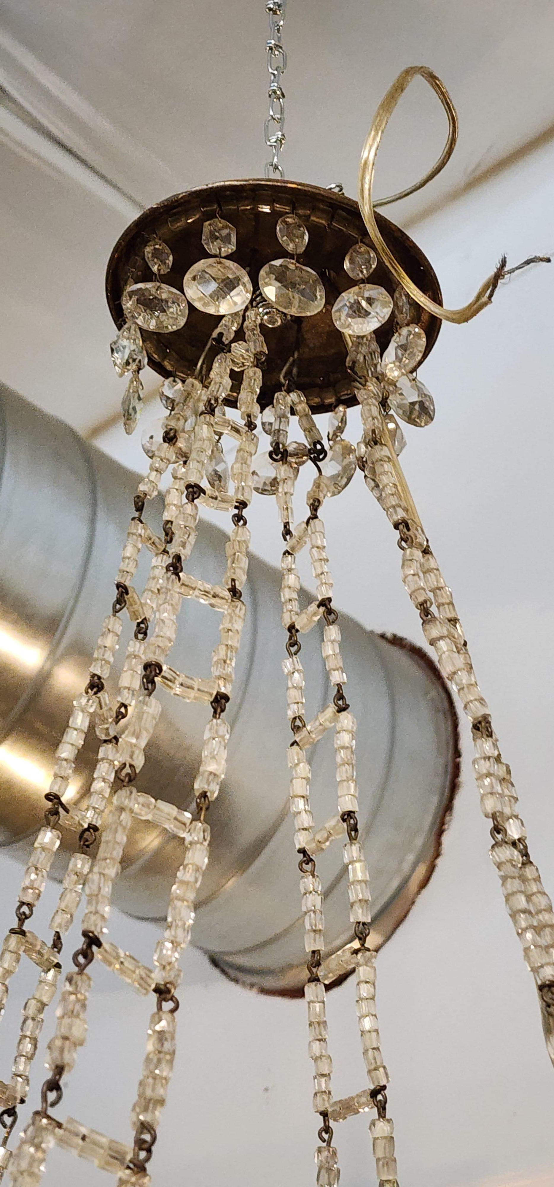 Cristallo Lampadario Art Deco francese a forma di stella in vendita