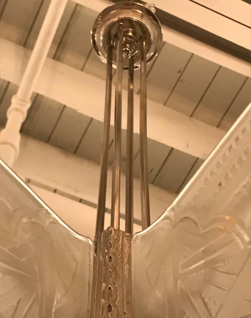 Lampadario a stella Art Deco francese in vendita 4