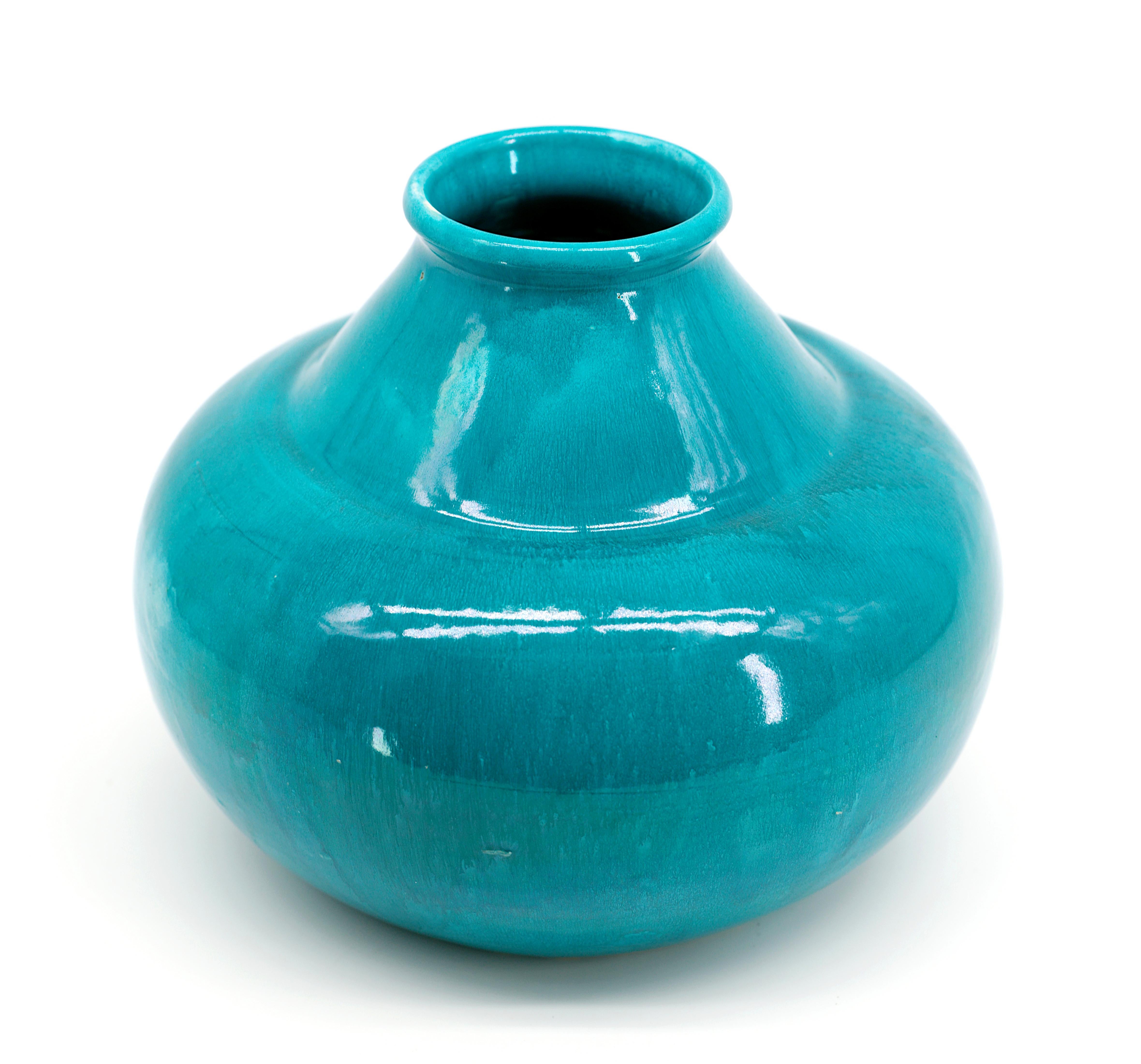 Französische Art-Déco-Vase aus Steinzeug von CAB, 1930er Jahre (Art déco) im Angebot