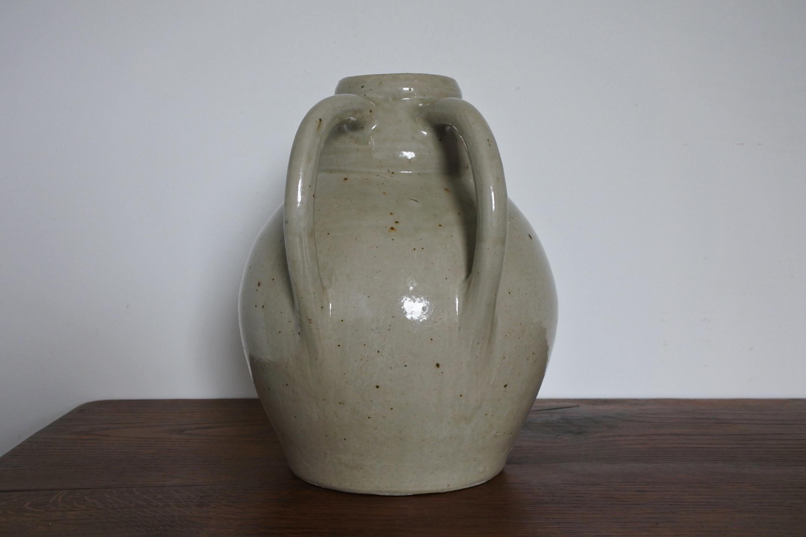 Milieu du XXe siècle Vase ou jarre en grès Art Déco français par Betzy Augeron
