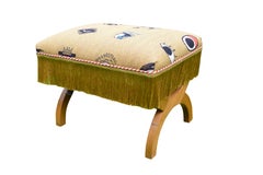 French Art Deco Stool in Beech, circa 1940