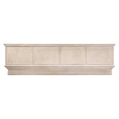 French Art Deco Store Counter, Kitchen Island Limed Finish with Painted Interior