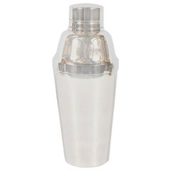 French Art Deco Streamlined Silver Plate Martini/ Cocktail Shaker