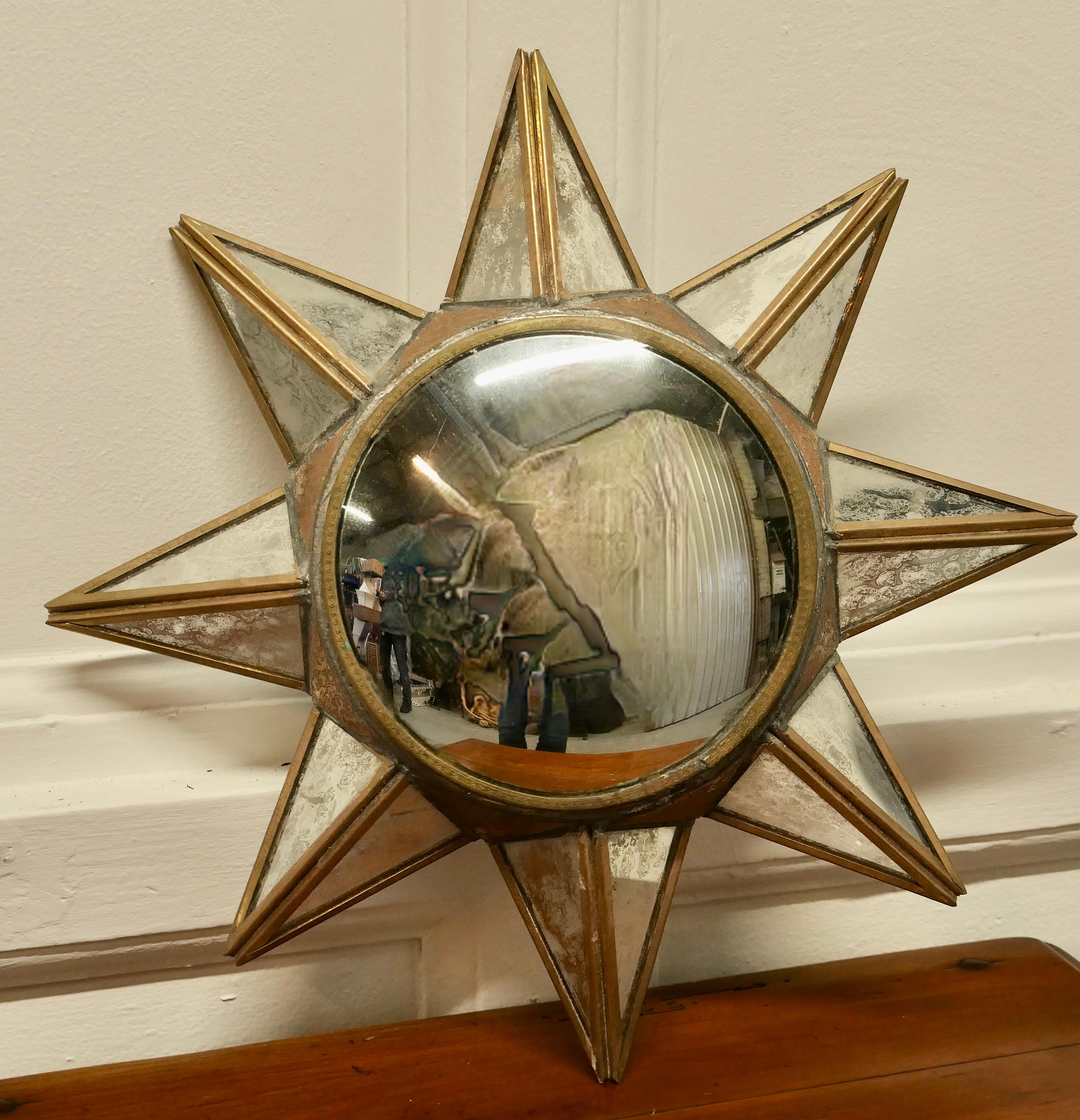 French Art Deco Style 3D Starburst Mirror For Sale 3