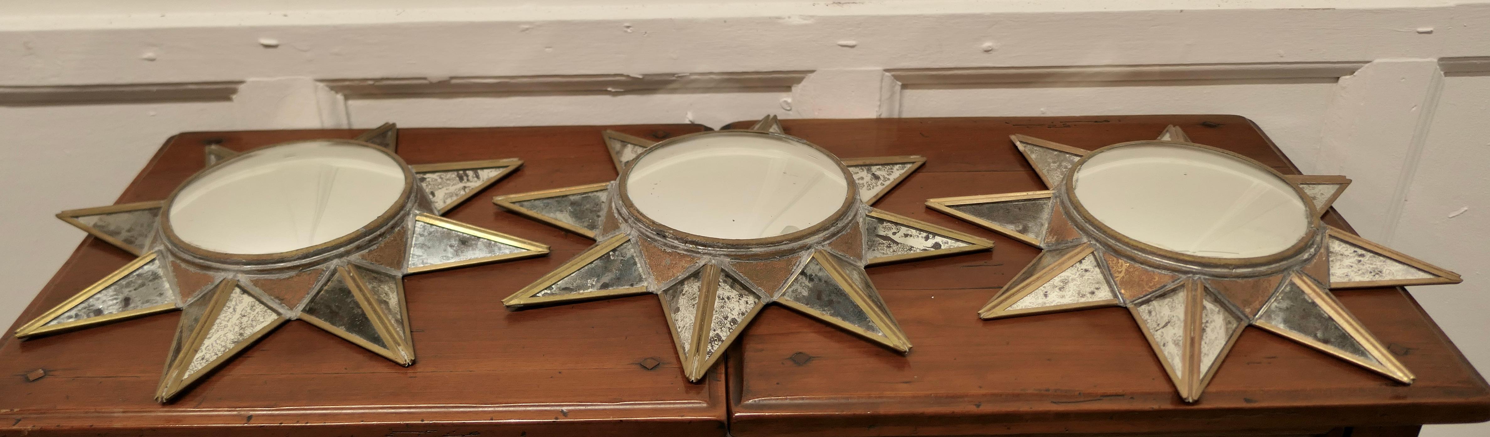 French Art Deco Style 3D Starburst Mirror For Sale 4