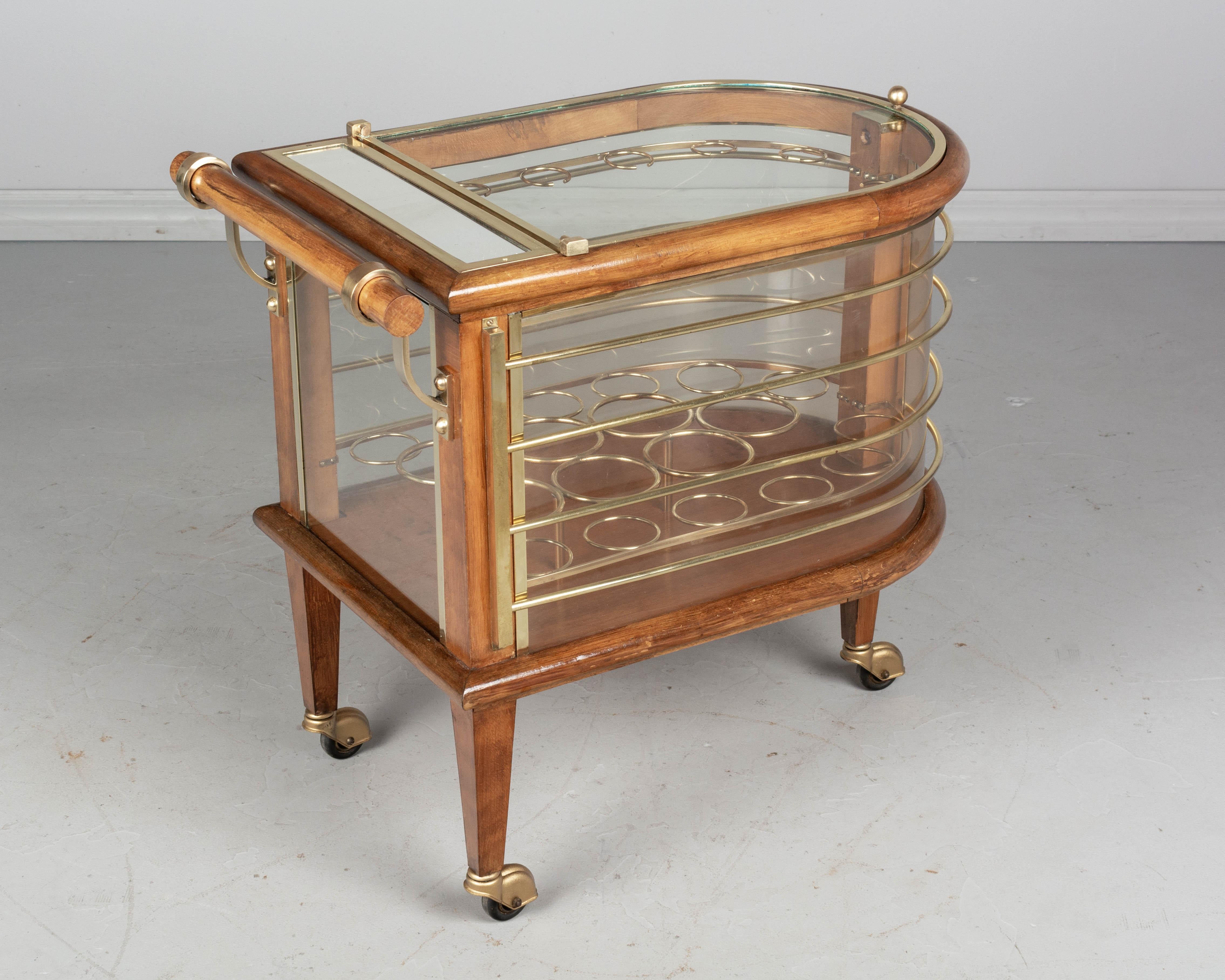 French Art Deco Style Bar Cart, or Cocktail Trolley by Louis Sognot 2