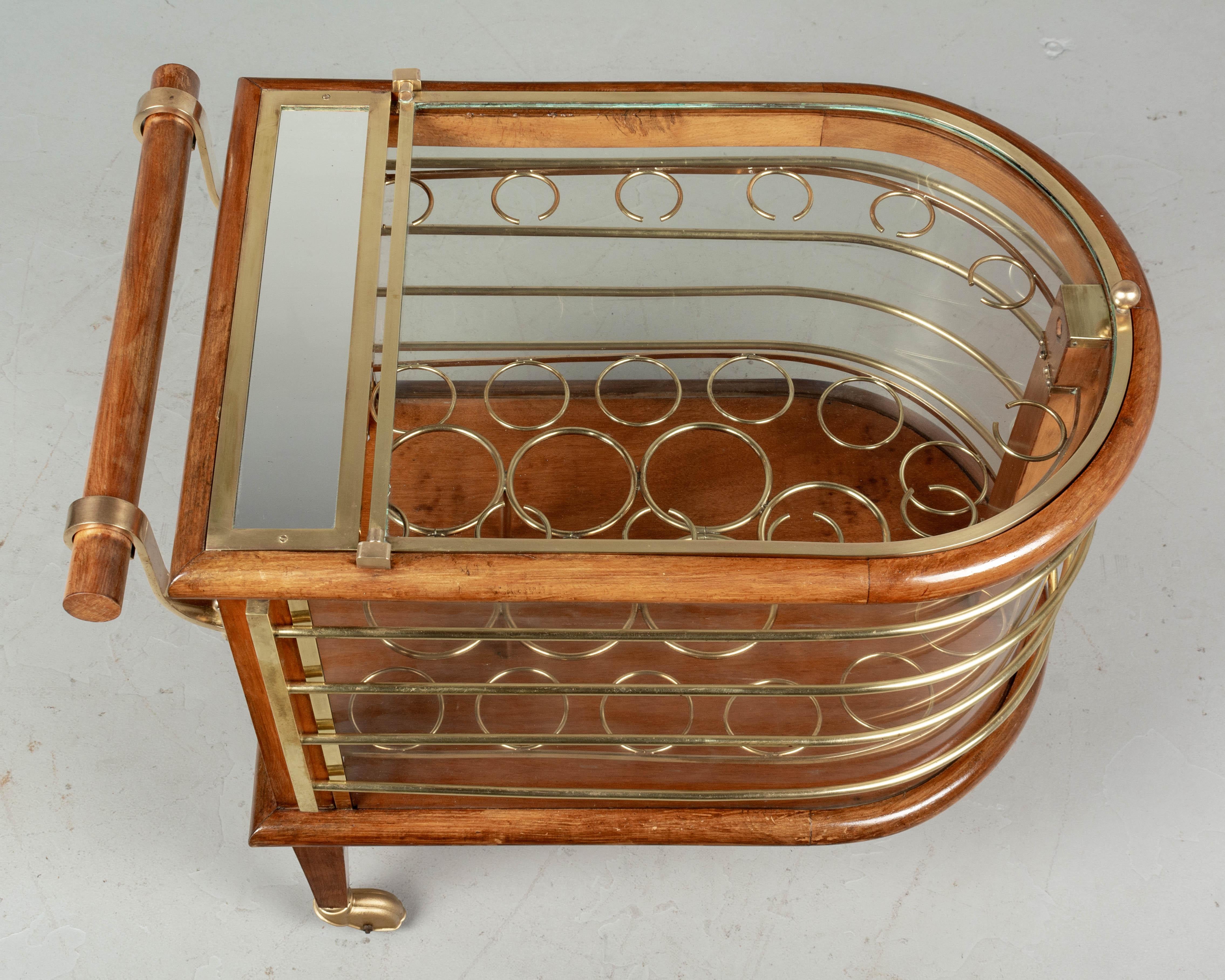 French Art Deco Style Bar Cart, or Cocktail Trolley by Louis Sognot 3