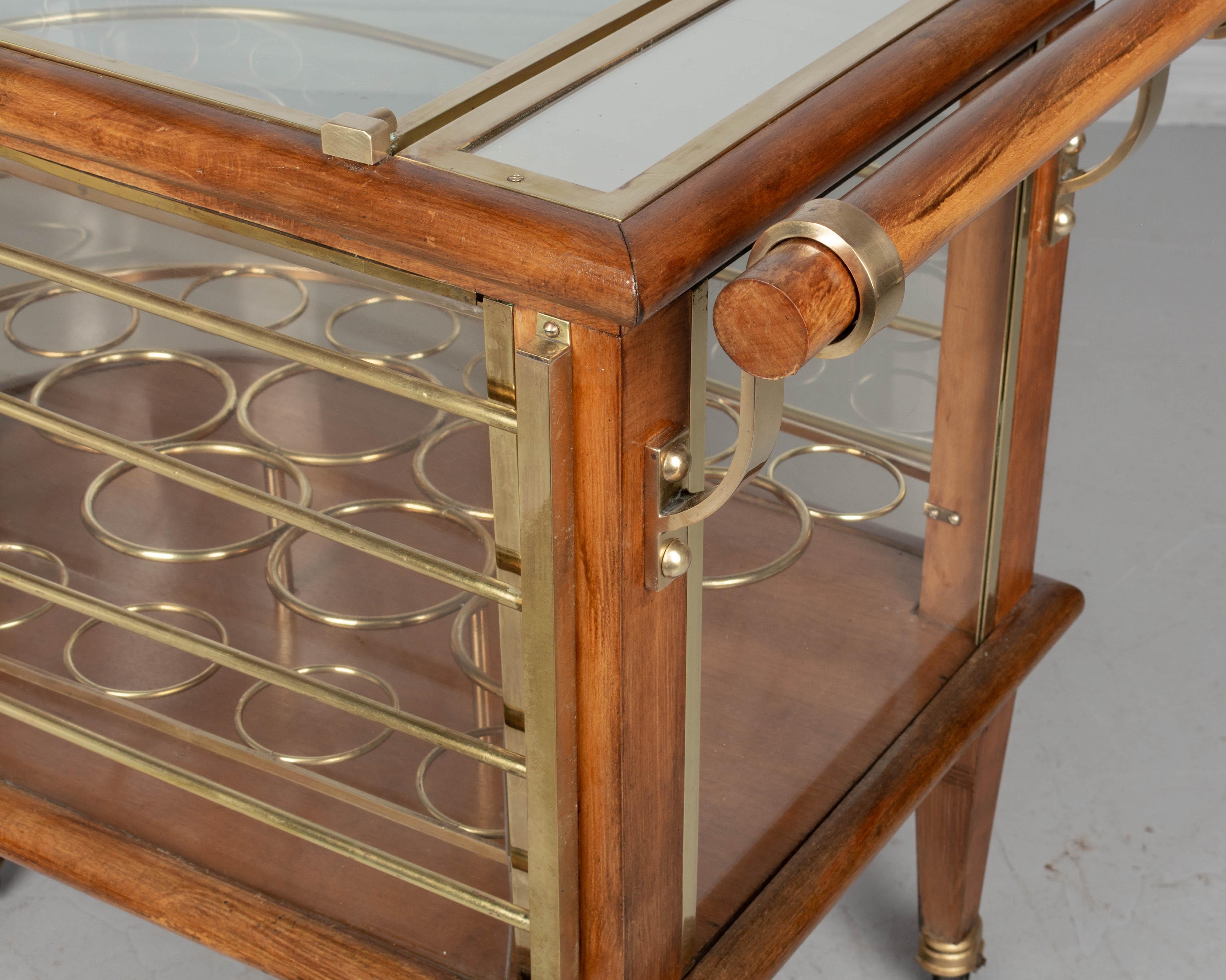 French Art Deco Style Bar Cart, or Cocktail Trolley by Louis Sognot 4