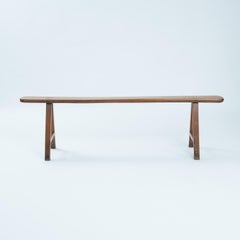 French Art Deco Style Bench in Oak, 1930s