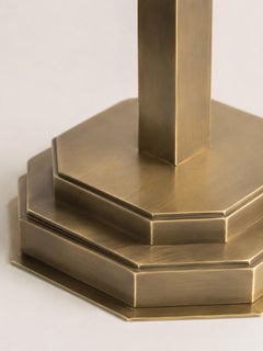 French Art Deco Style Brass and Frosted Glass Table Lamp