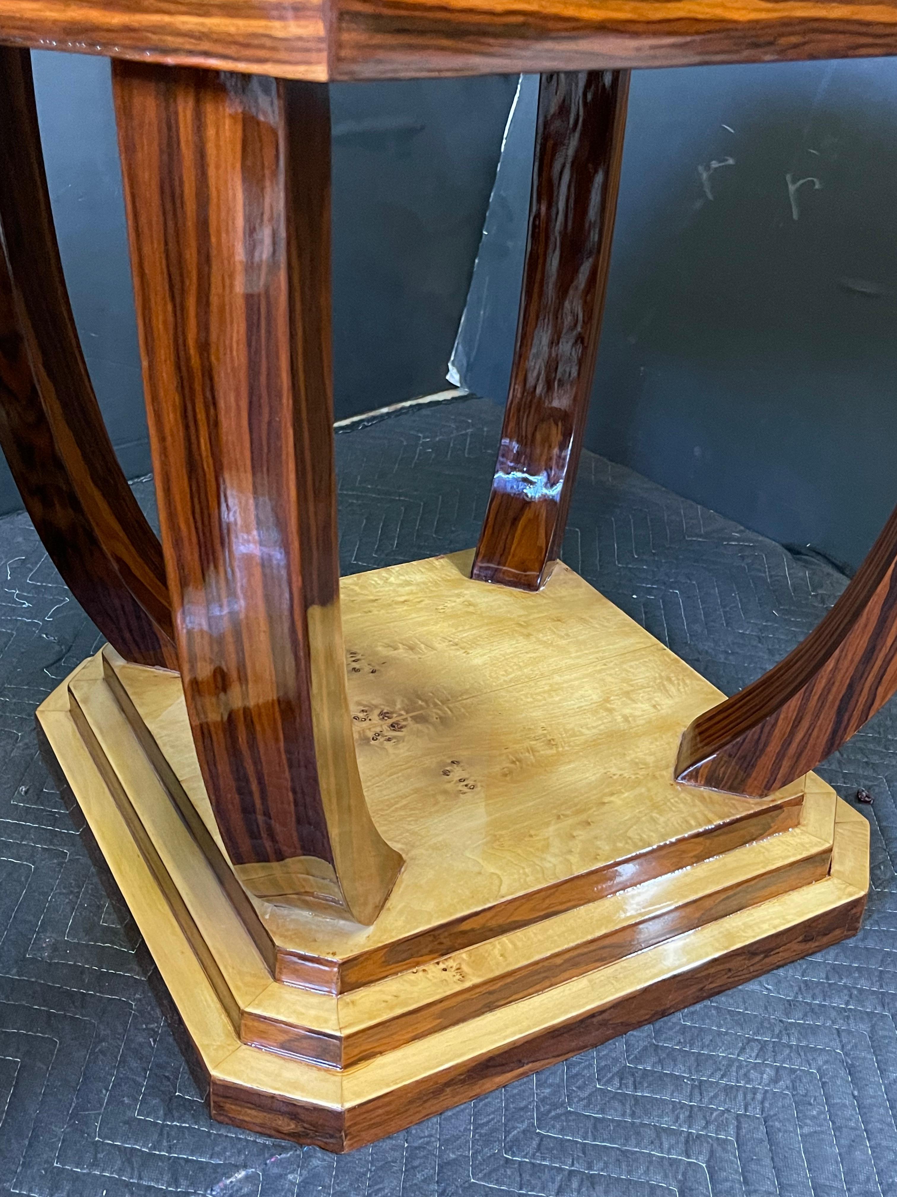 French Art Deco Style Burl Wood Side Tables 10