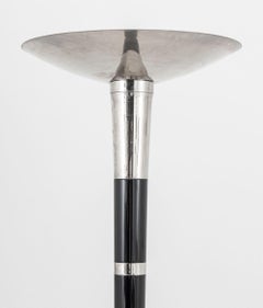 French Art Deco Style Chrome Floor Lamp