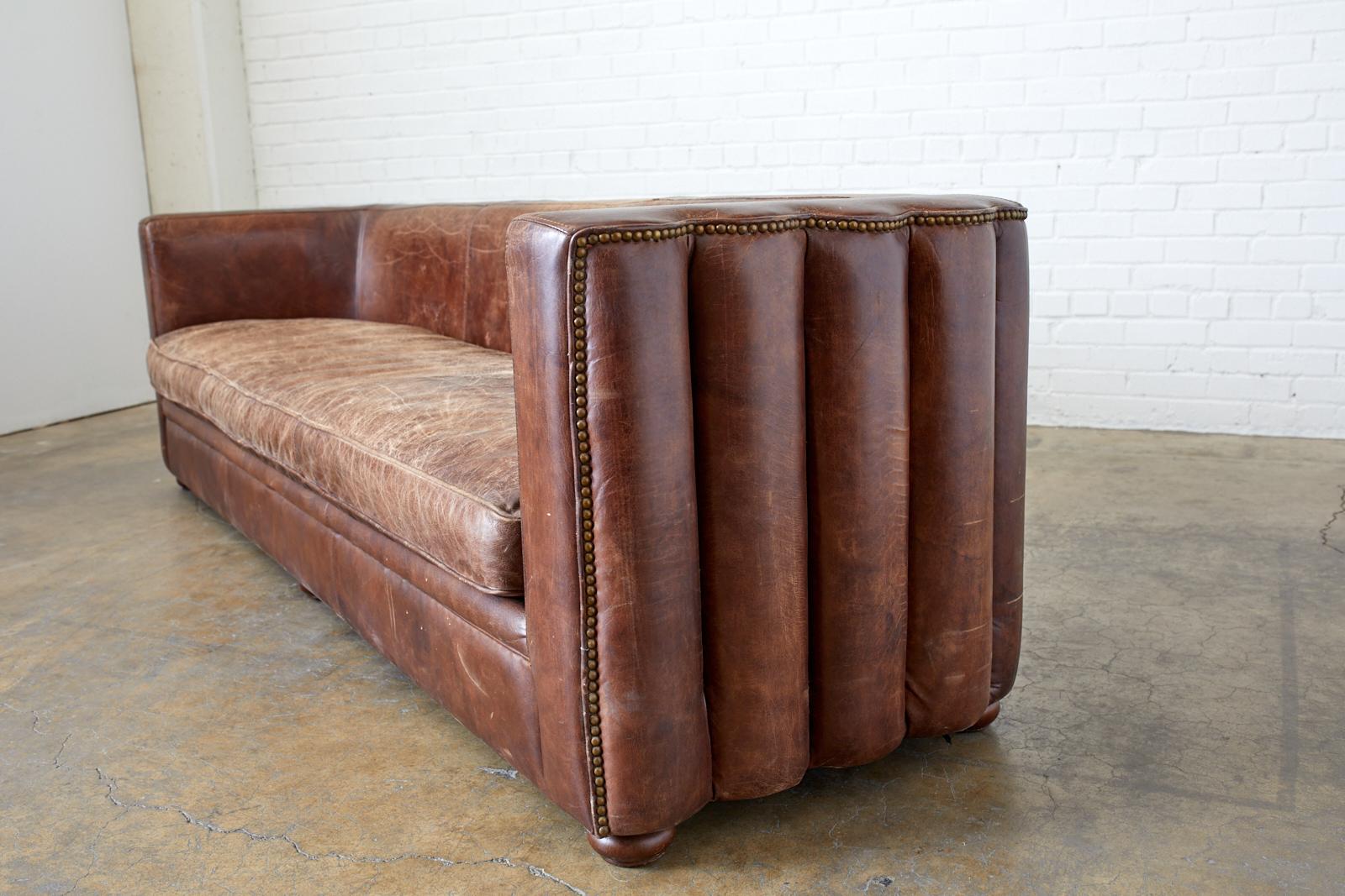 cigar leather sofa