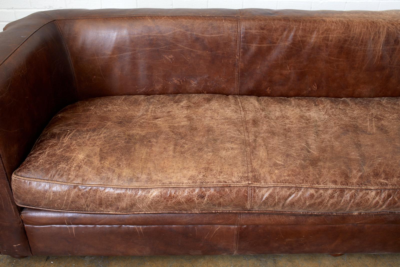 leather cigar couch