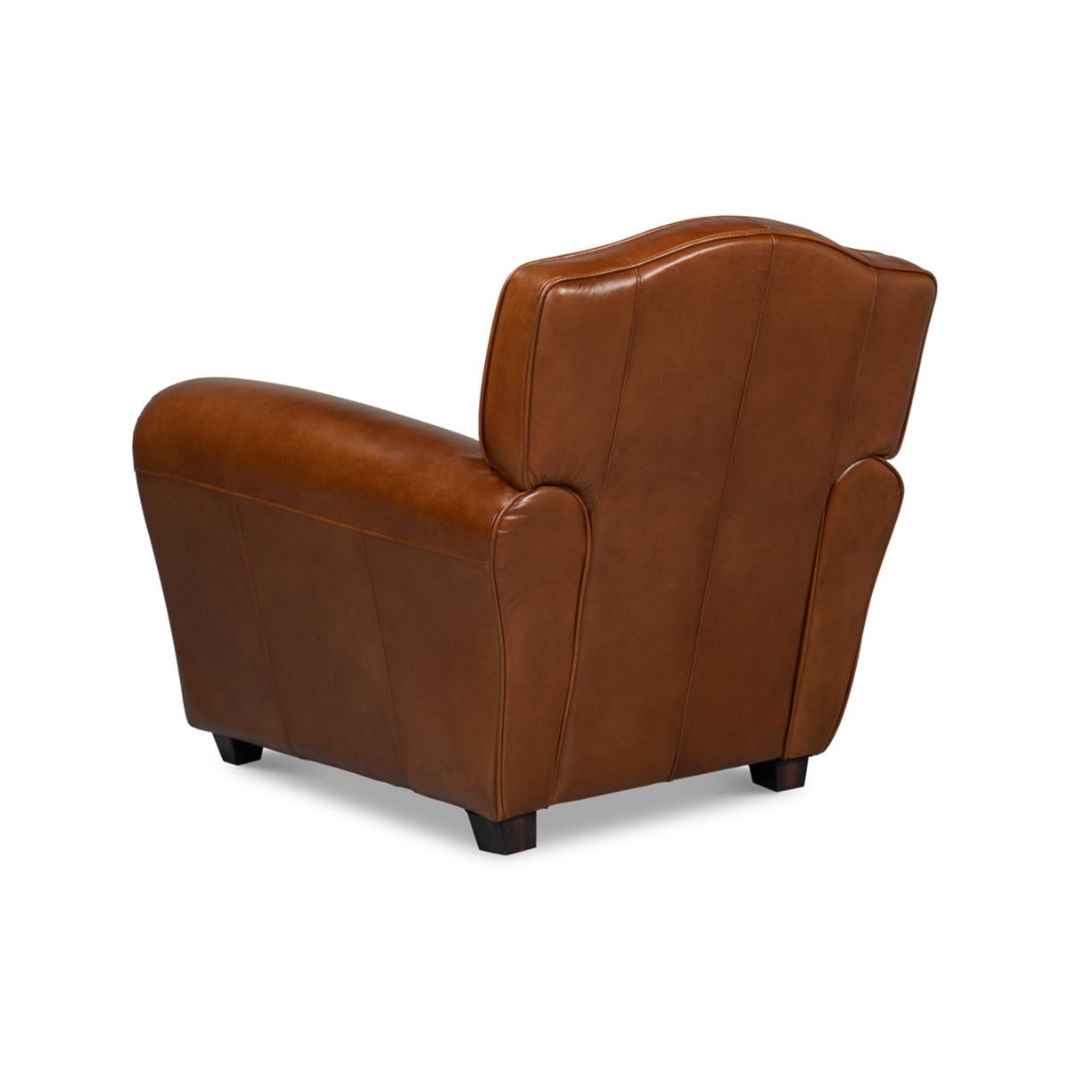 Contemporary French Art Deco Style Club Chair For Sale