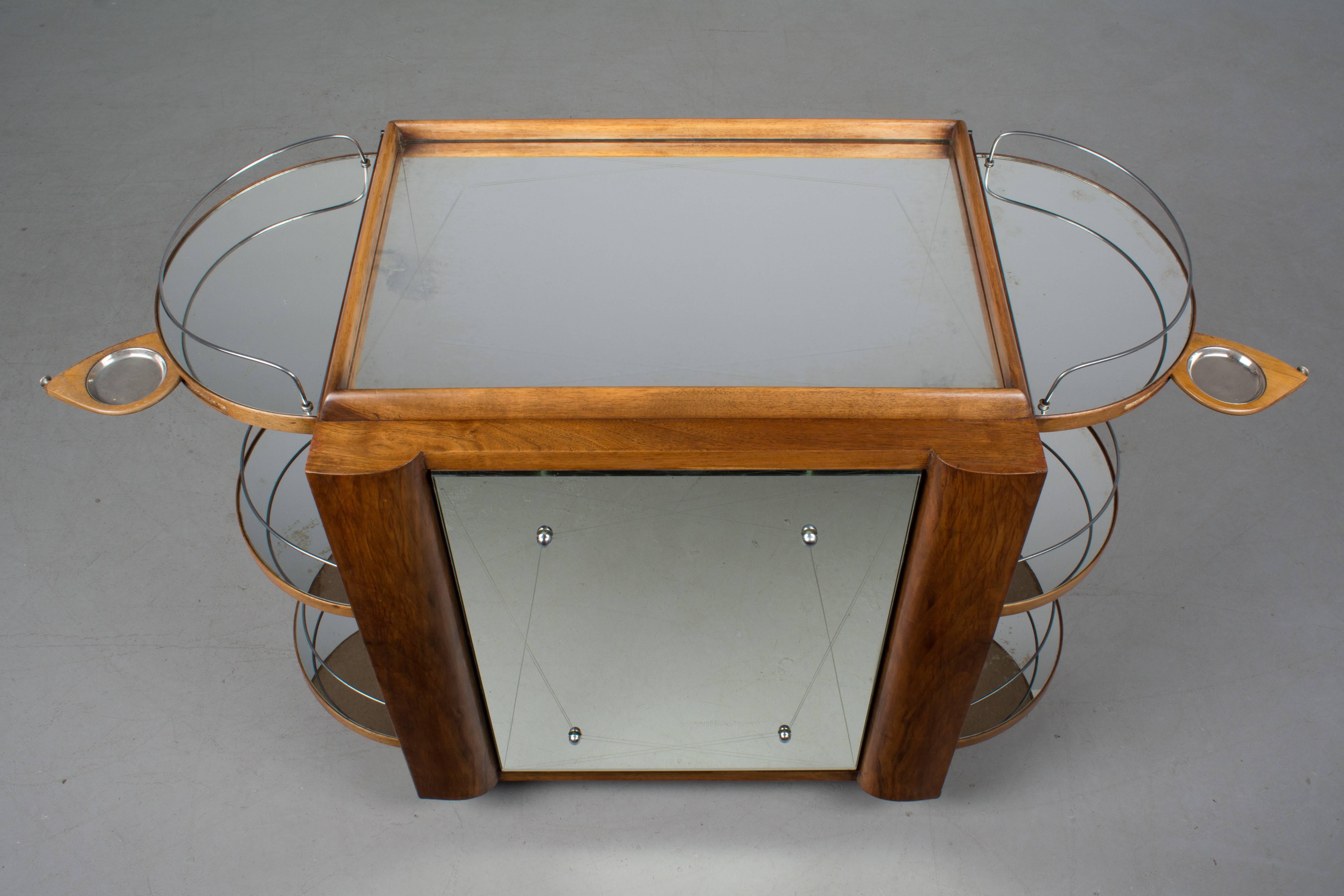 French Art Deco Style Cocktail Trolley 4