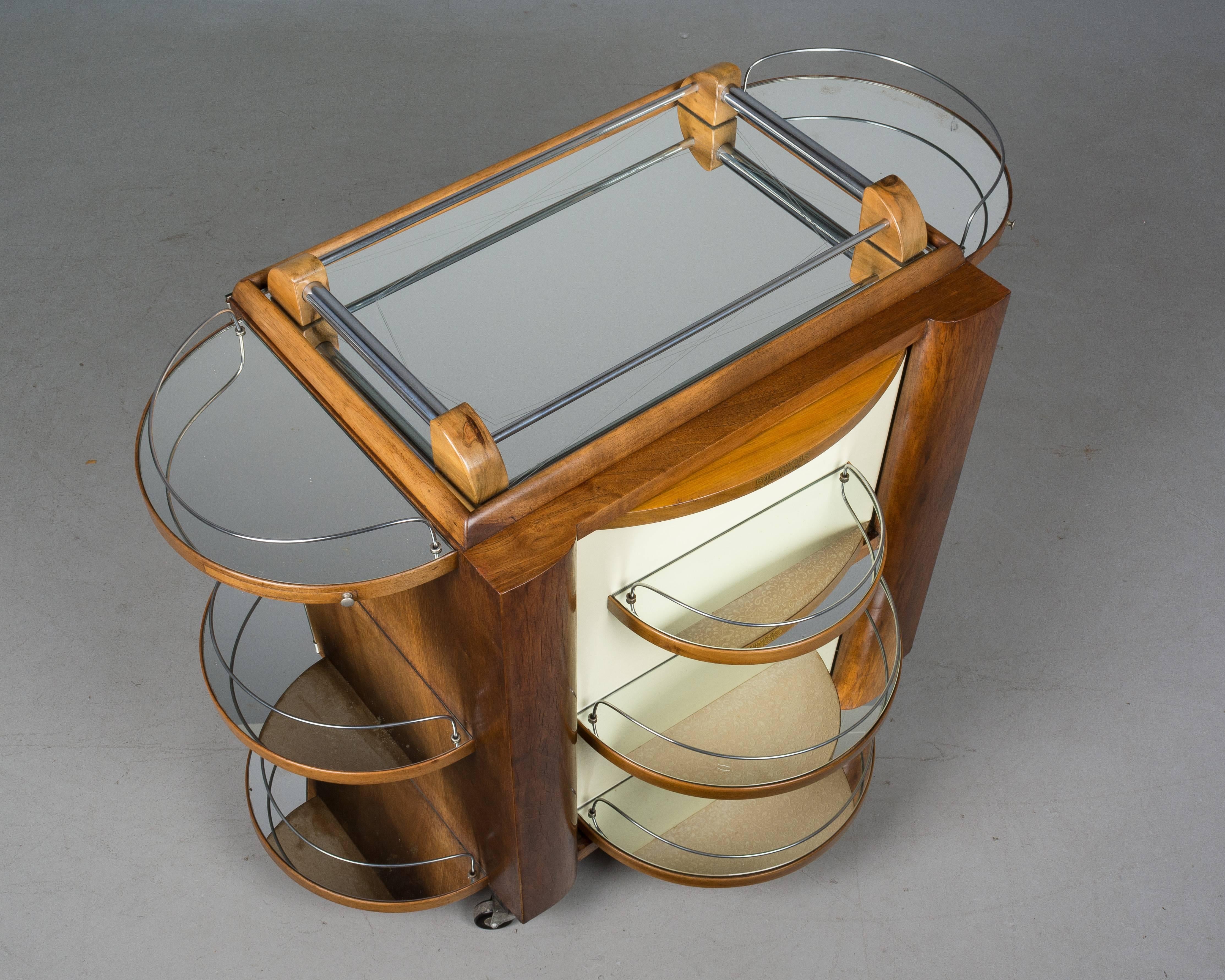 French Art Deco Style Cocktail Trolley 9