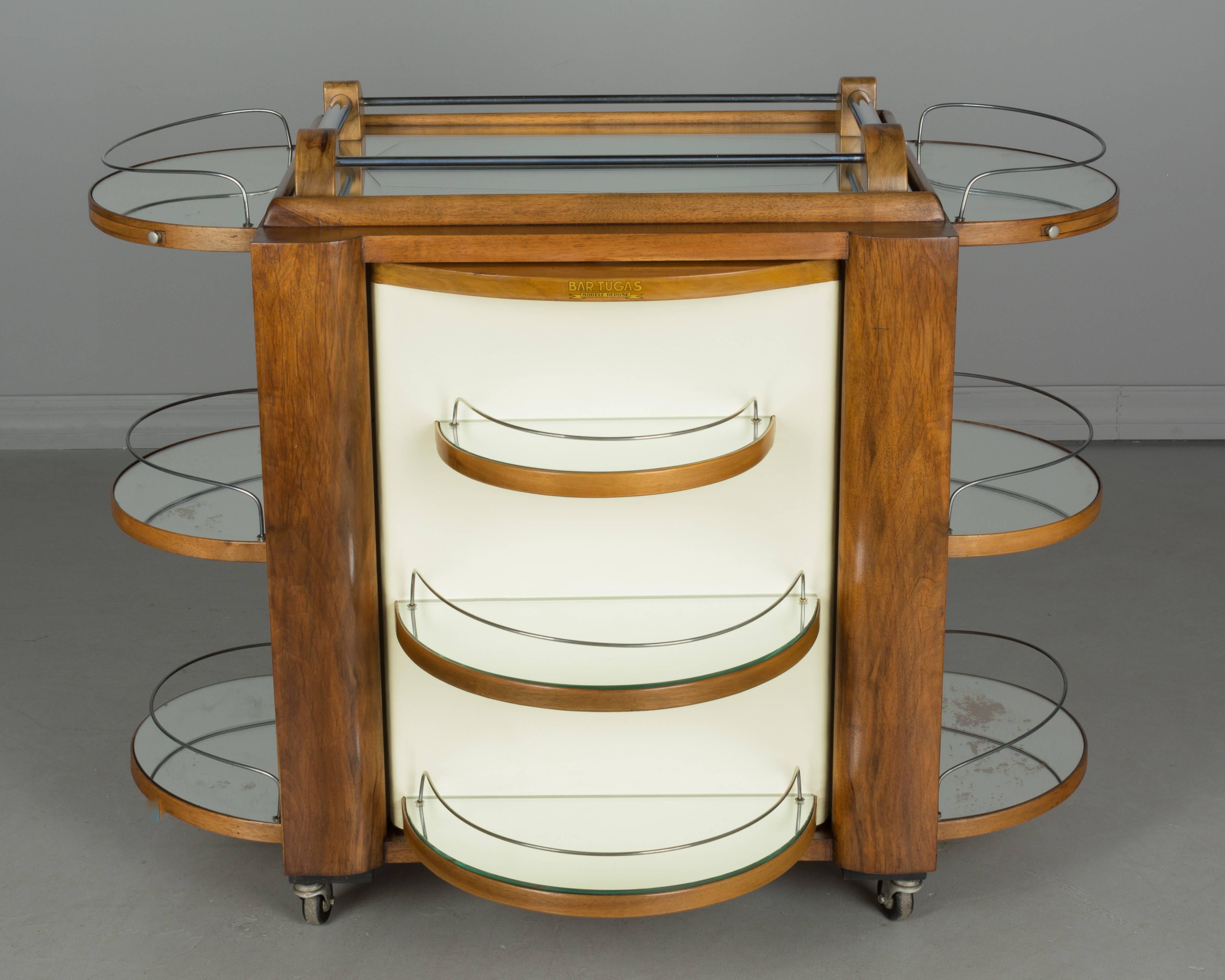 French Art Deco Style Cocktail Trolley 1