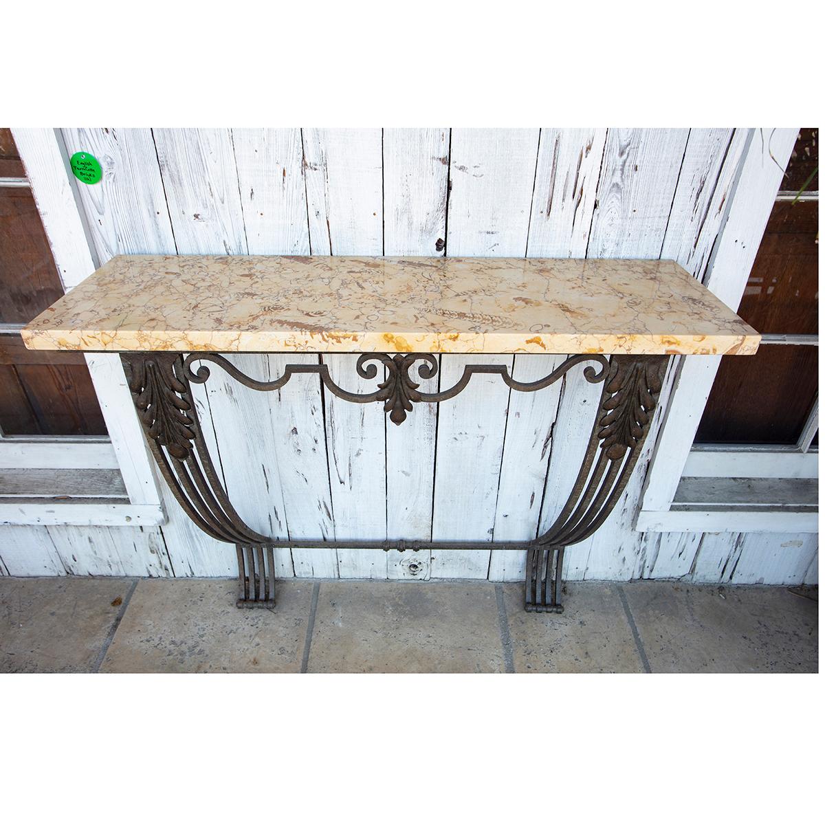 French Art Deco Style Console Table In Good Condition In Baton Rouge, LA