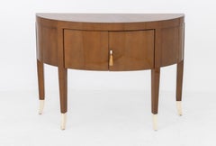 French Art Deco Style Demilune Cabinet